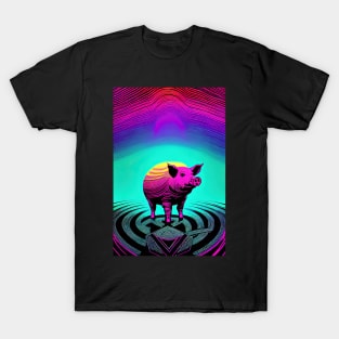 Psychedelic Pop art - PIG T-Shirt